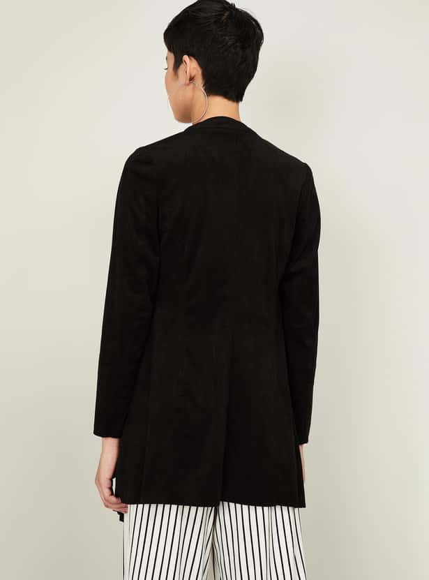 CODE Women Textured Waterfall Shrug with Insert Pockets