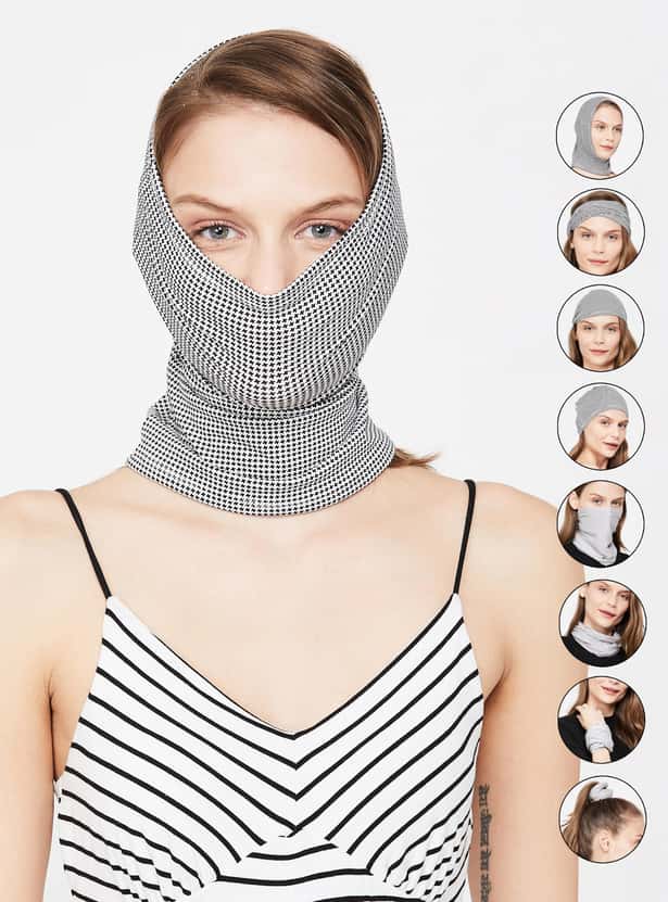 GINGER Women Textured Multipurpose Masks - Pack of 2