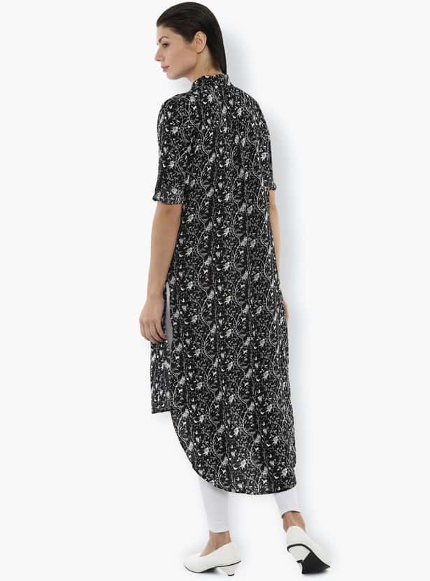 VAN HEUSEN Women Floral Print High-Low Shirt Tunic