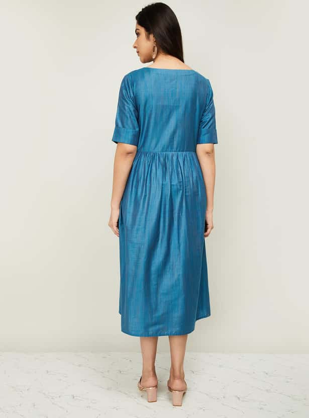 MELANGE Women Embroidered Midi Dress