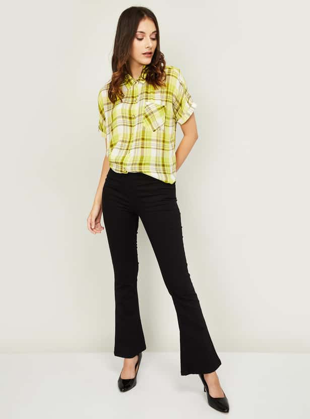 VERO MODA Women Checked Regular Fit Casual Shirt