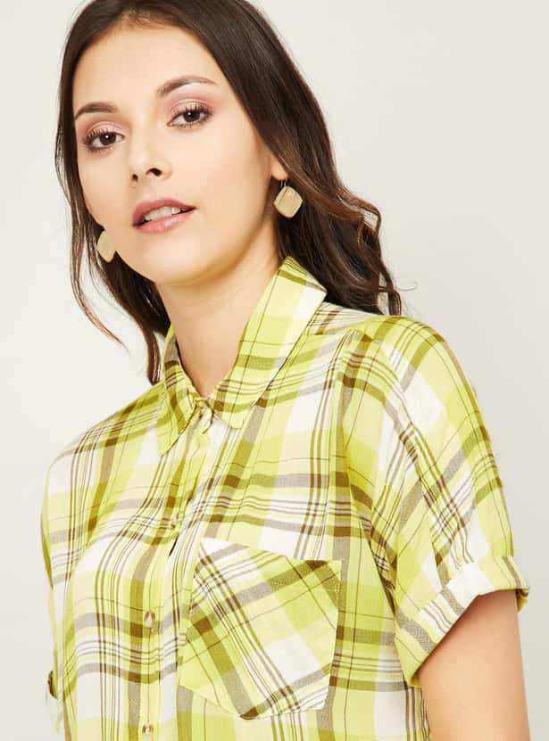 VERO MODA Women Checked Regular Fit Casual Shirt