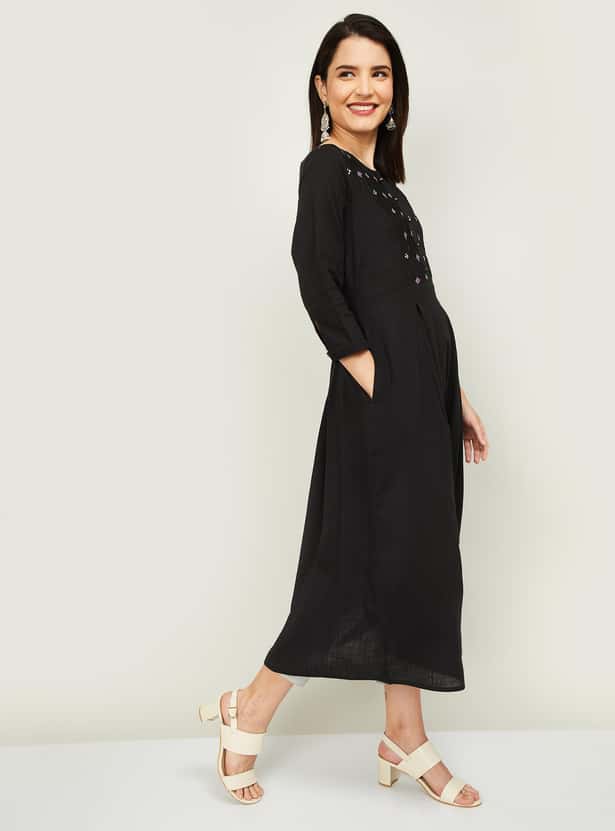 MELANGE Women Embroidered A-Line Kurta