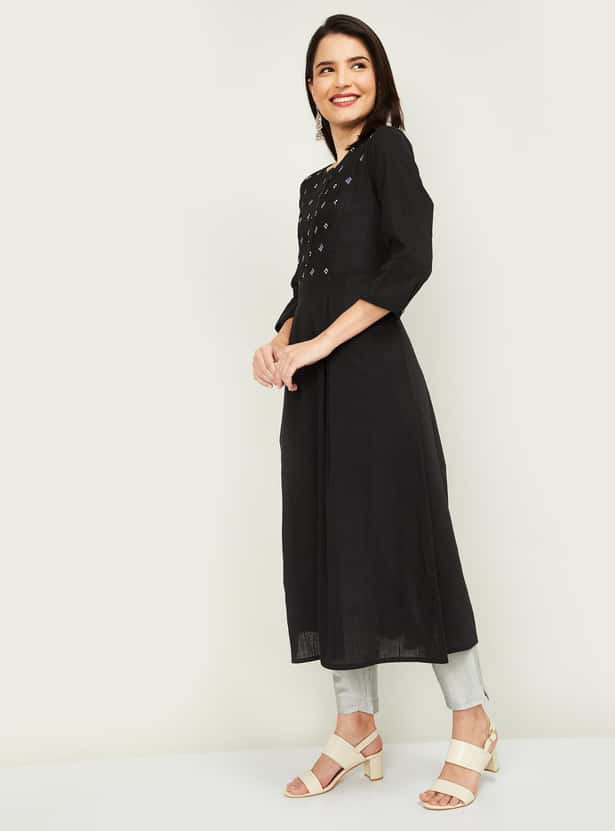 MELANGE Women Embroidered A-Line Kurta