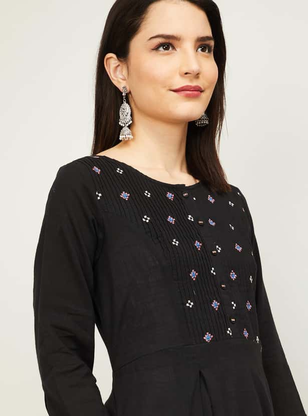 MELANGE Women Embroidered A-Line Kurta