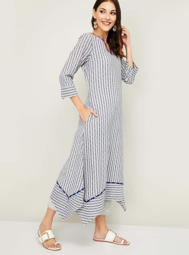 MELANGE Women Printed A-line Kurta