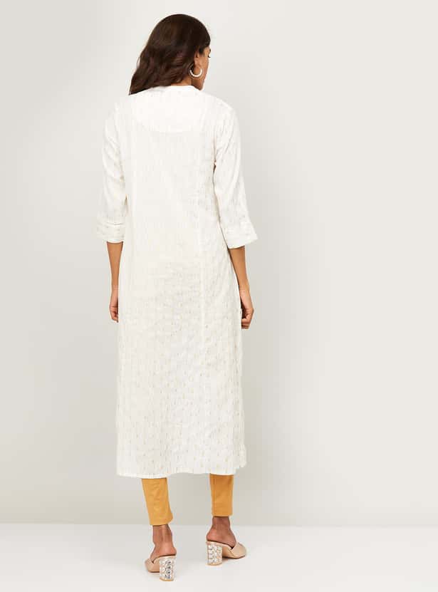 MELANGE Women Textured A-Line Kurta