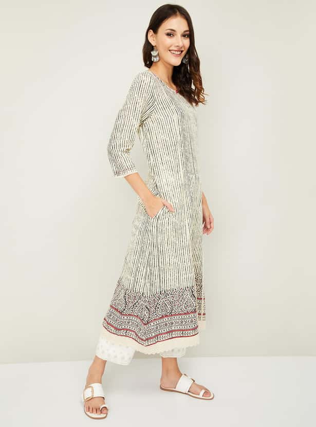 MELANGE Women Printed A-line Kurta