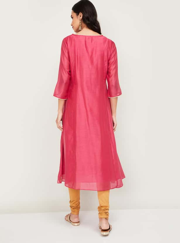 MELANGE Women Embroidered A-line Kurta