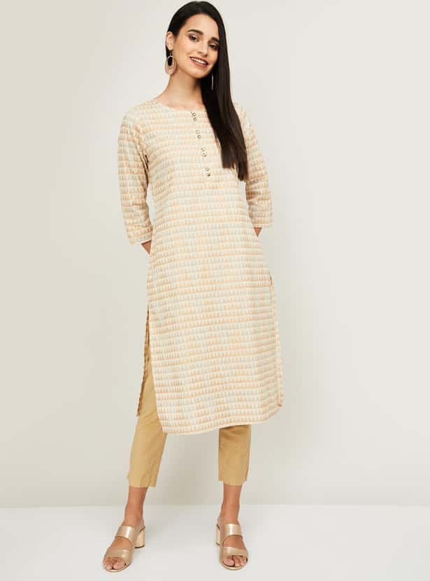MELANGE Women Printed Straigth Kurta