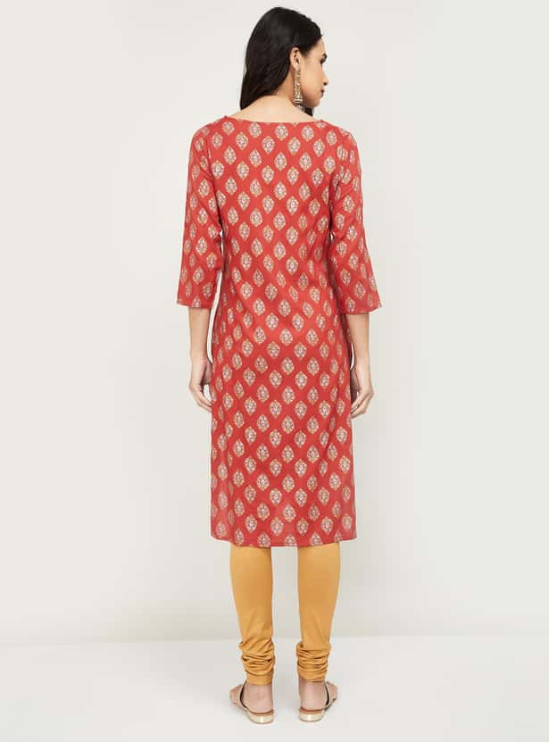 MELANGE Women Printed Straight Kurta