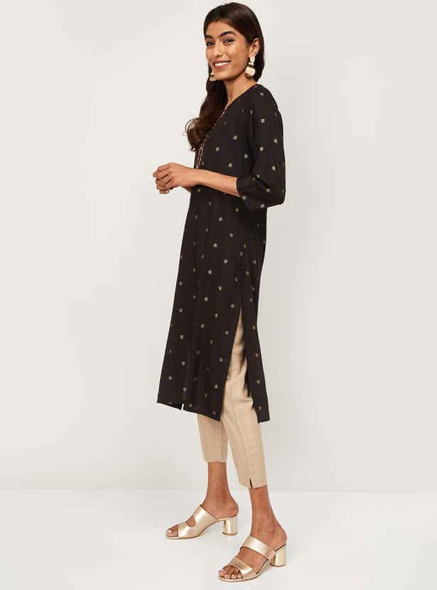 MELANGE Women Printed Straight Kurta