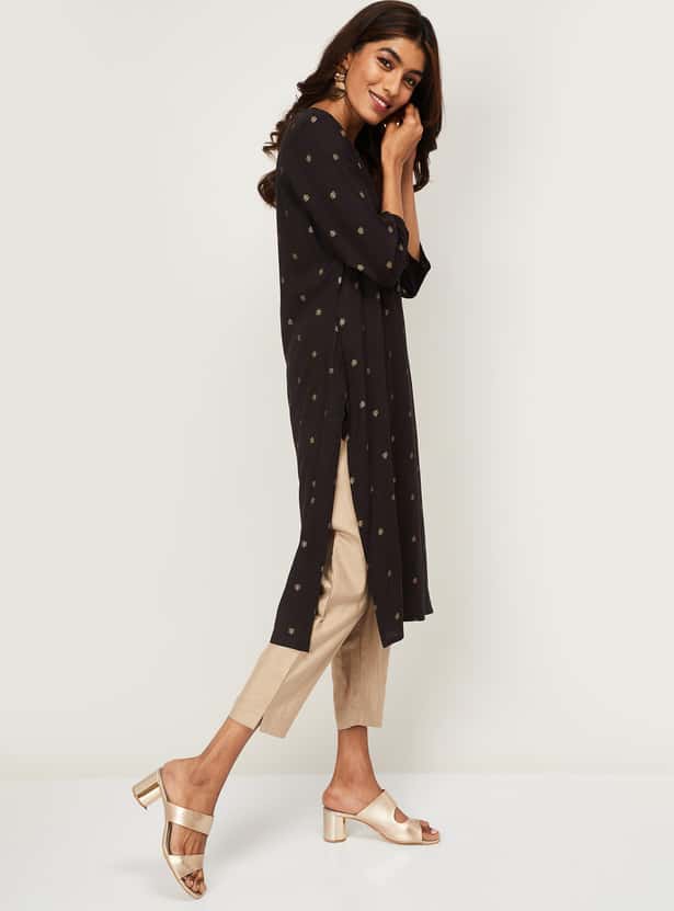 MELANGE Women Printed Straight Kurta