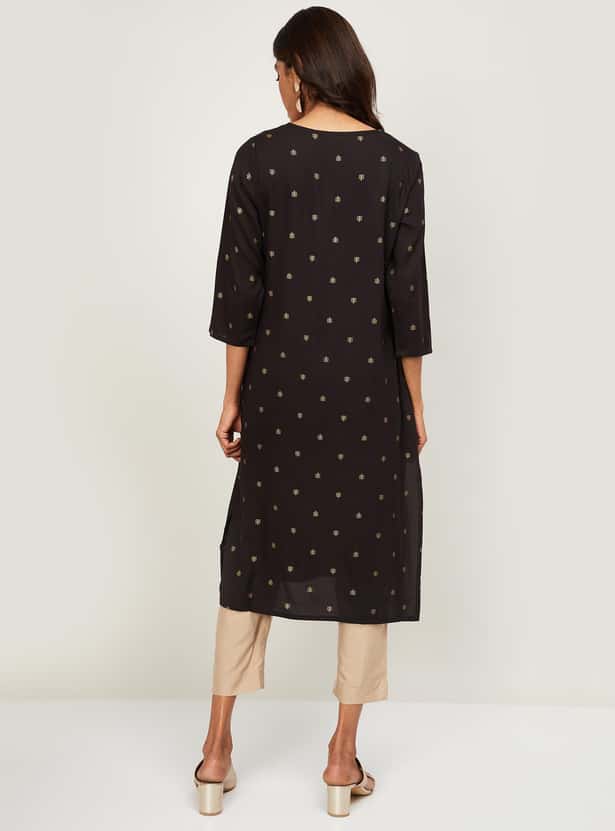 MELANGE Women Printed Straight Kurta