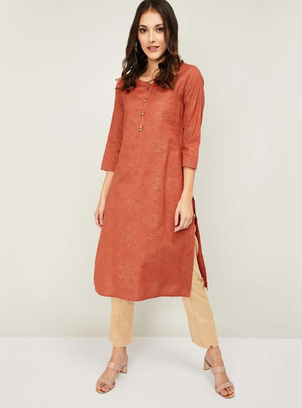 MELANGE Women Printed Straight Kurta
