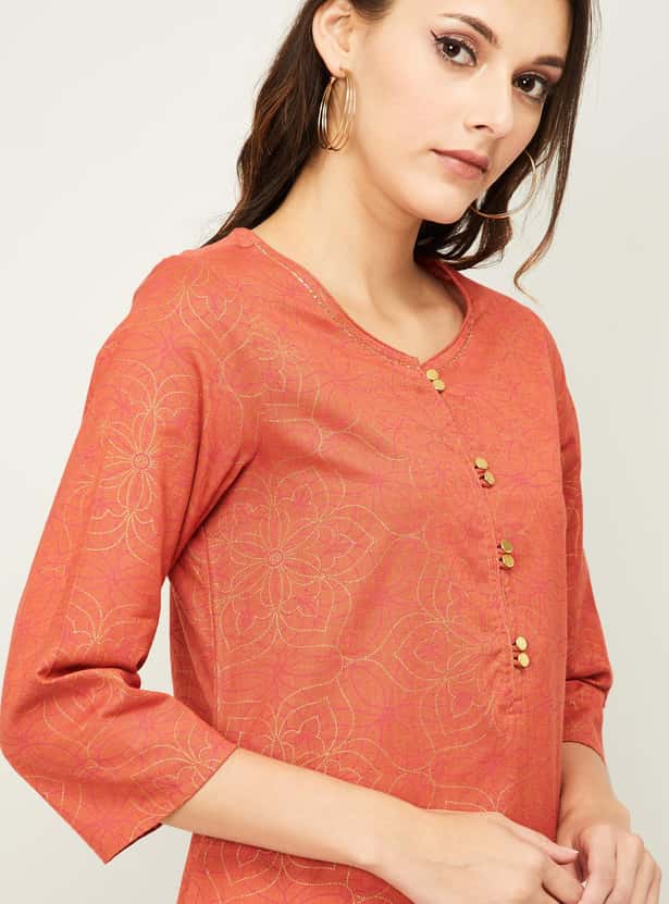 MELANGE Women Printed Straight Kurta