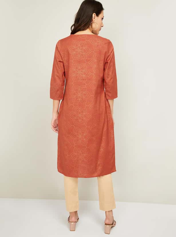 MELANGE Women Printed Straight Kurta