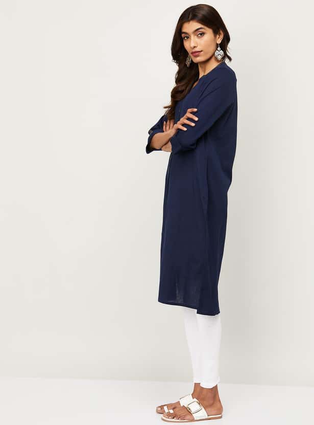 MELANGE Women Solid Straight Kurta