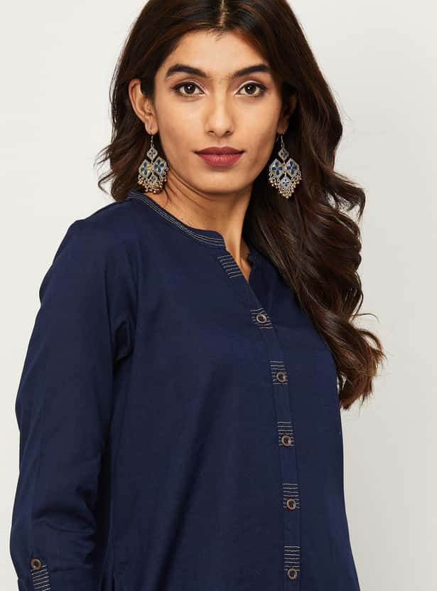 MELANGE Women Solid Straight Kurta