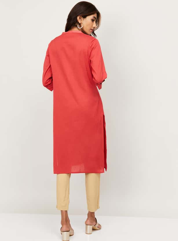 MELANGE Women Solid Straight Kurta