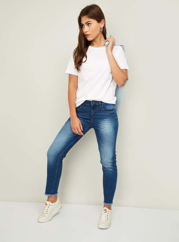 VAN HEUSEN Women Solid Short Sleeves T-shirt