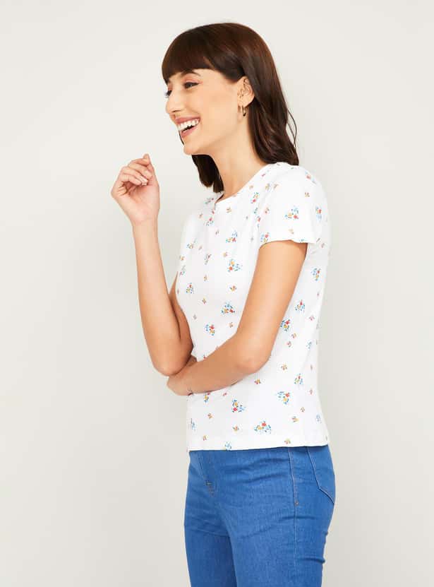 AND Women Printed Short Sleeves T-shirt