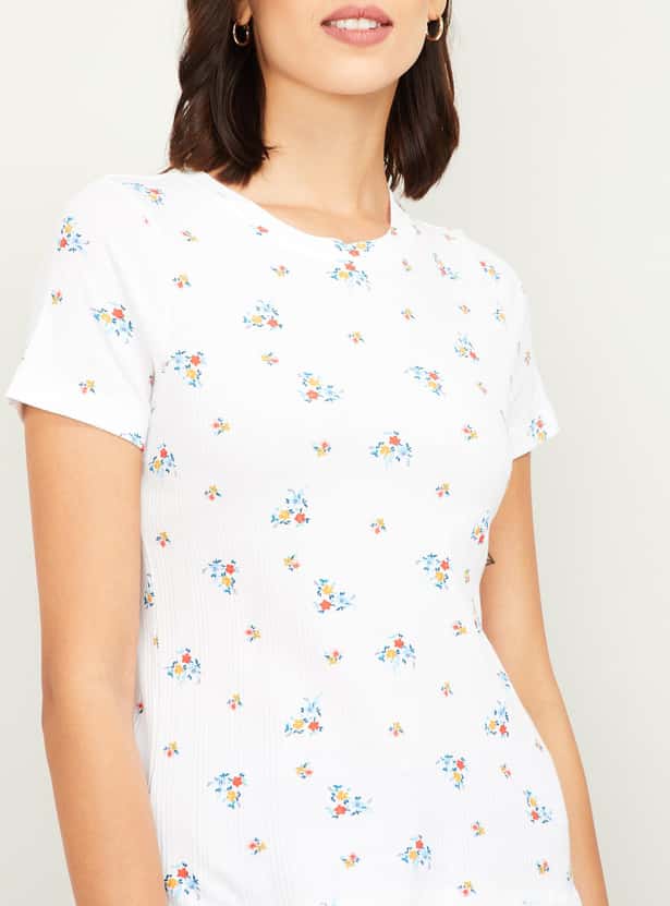 AND Women Printed Short Sleeves T-shirt