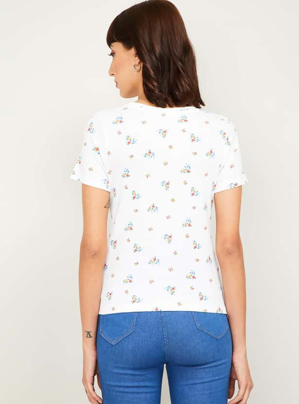 AND Women Printed Short Sleeves T-shirt