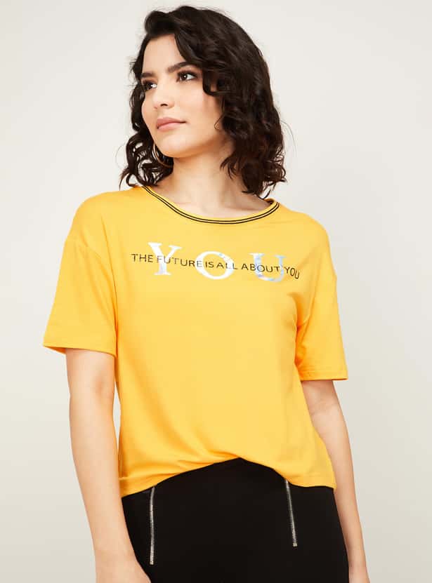 JEALOUS 21 Women Printed Round Neck T-shirt