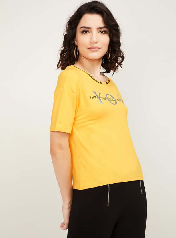 JEALOUS 21 Women Printed Round Neck T-shirt