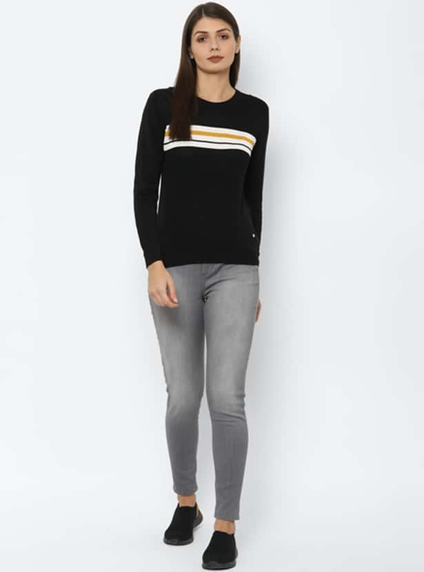 ALLEN SOLLY Women Printed T-Shirt