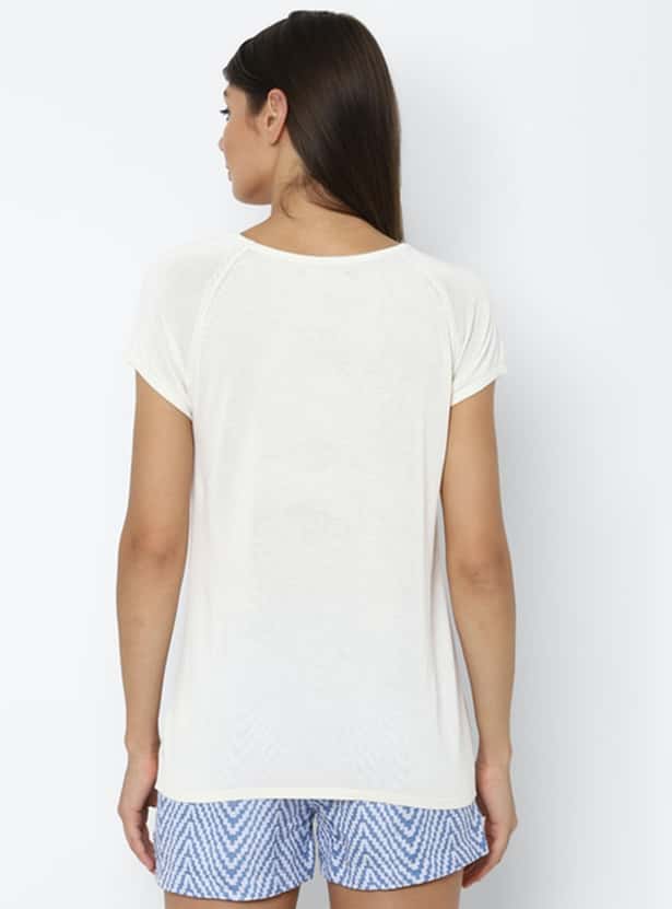 ALLEN SOLLY Women Embroidered Top