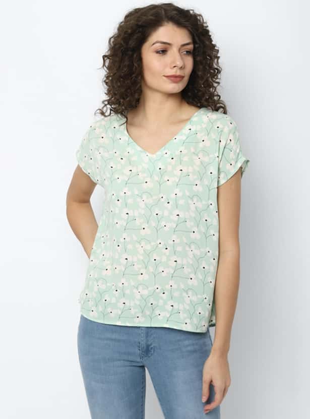 ALLEN SOLLY Women Printed Top