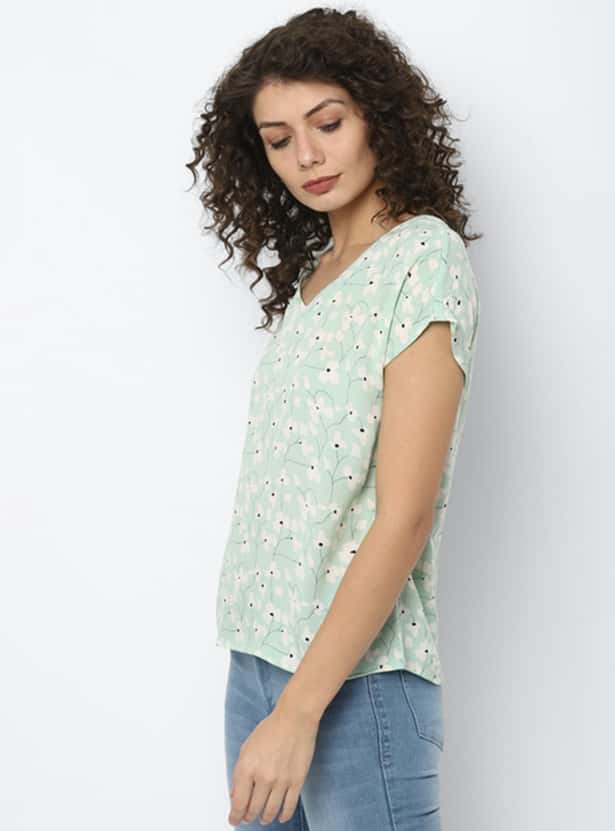 ALLEN SOLLY Women Printed Top