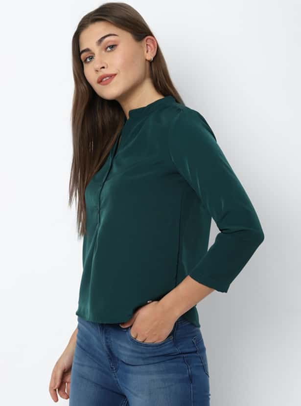 ALLEN SOLLY Women Solid Top