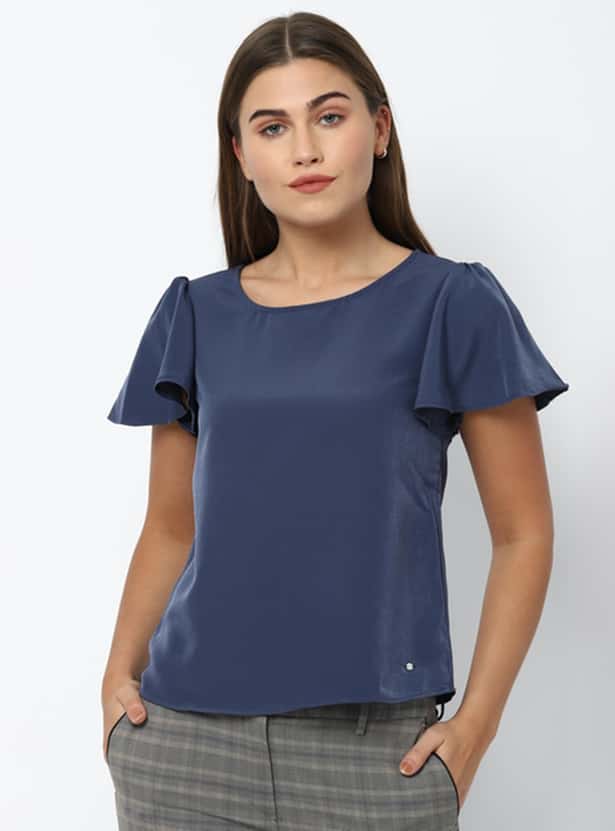 ALLEN SOLLY Women Solid Top