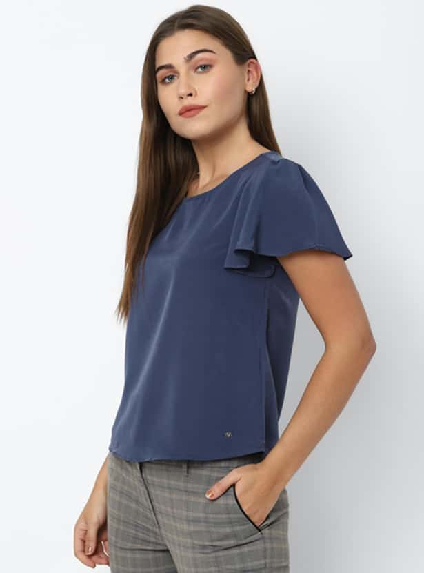 ALLEN SOLLY Women Solid Top