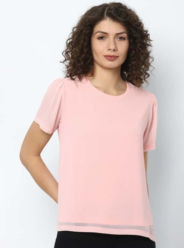 ALLEN SOLLY Women Solid Top
