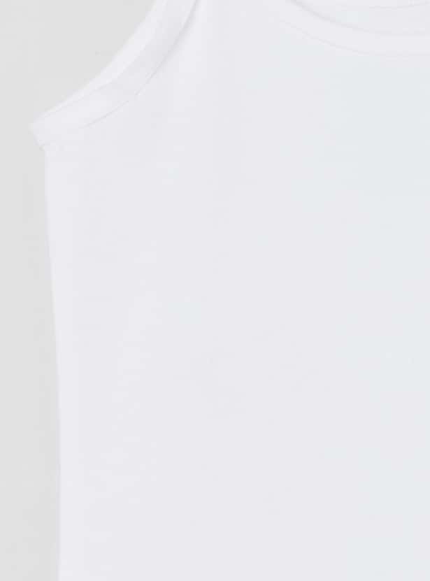 MAX Girls Solid Knitted Camisole - Set Of 2