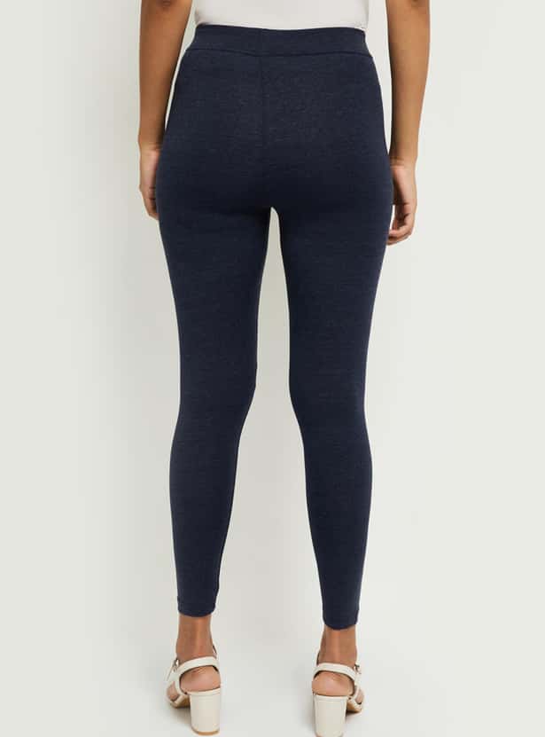 Women Solid Elasticated Leggings