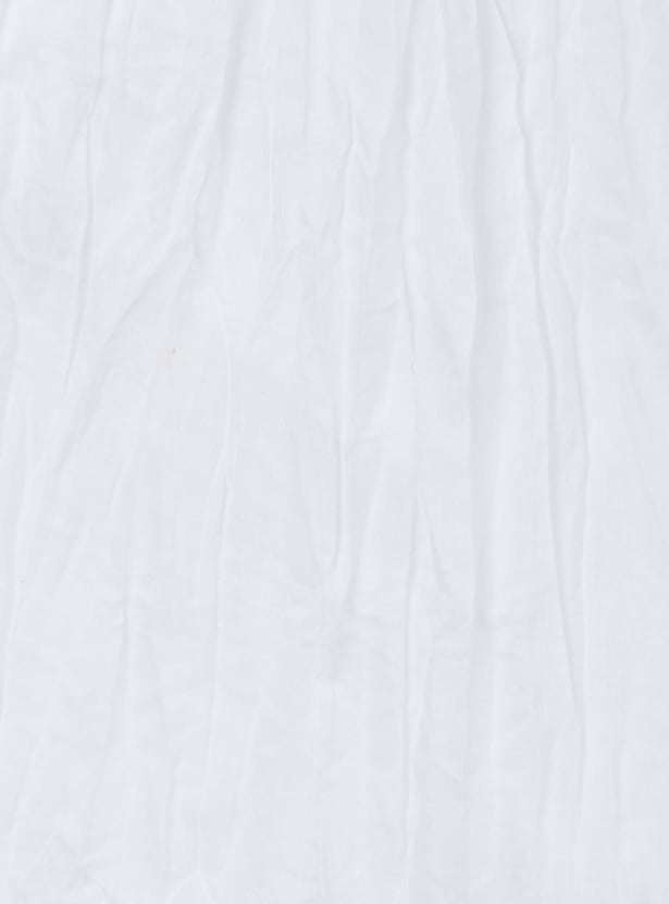 MELANGE Solid Scrunched Dupatta