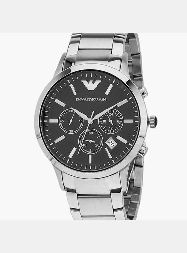 EMPORIO ARMANI Men Round Chronograph Watch with Metal Strap - AR2434I