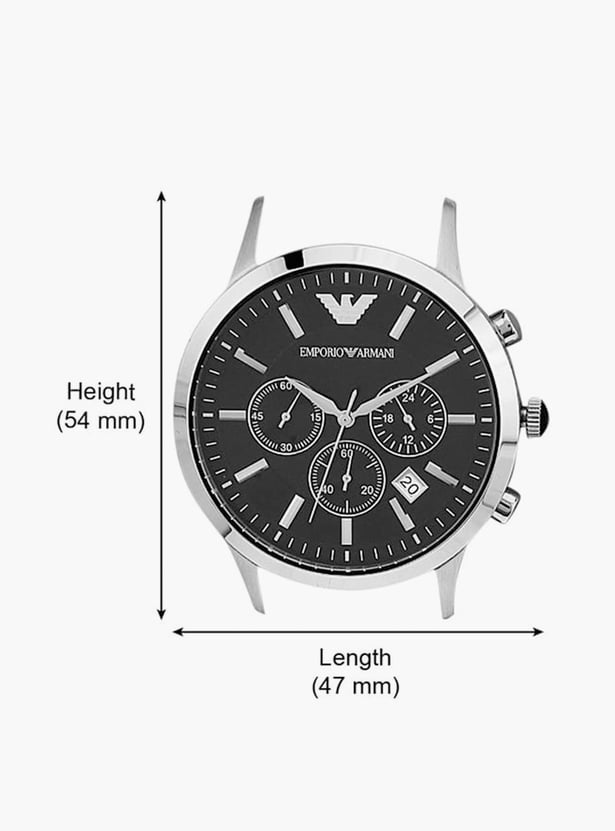EMPORIO ARMANI Men Round Chronograph Watch with Metal Strap - AR2434I