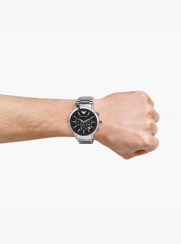 EMPORIO ARMANI Men Round Chronograph Watch with Metal Strap - AR2434I