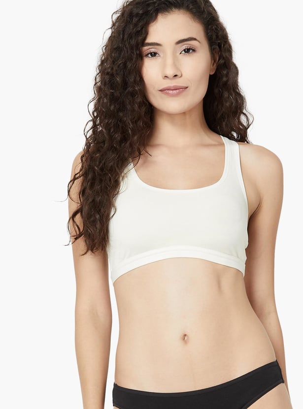 TRIUMPH Solid Racerback Non-Padded Non-Wired Sports Bra