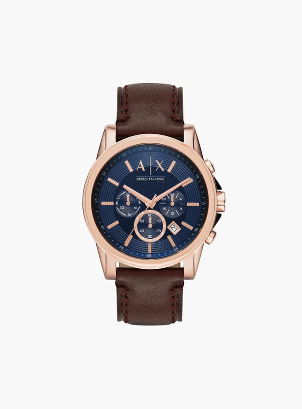 ARMANI EXCHANGE Men Chronograph Watch with Leather Strap - AX2508