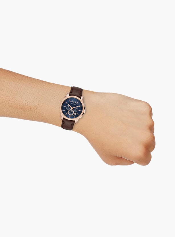 ARMANI EXCHANGE Men Chronograph Watch with Leather Strap - AX2508