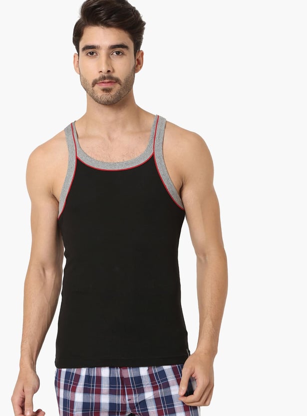 JOCKEY Contrast Strap Knitted Innerwear Vest