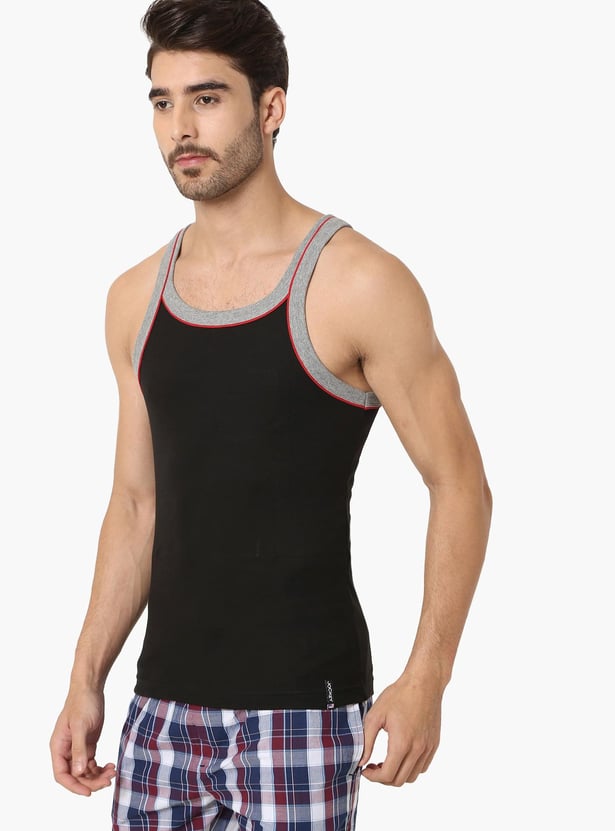 JOCKEY Contrast Strap Knitted Innerwear Vest