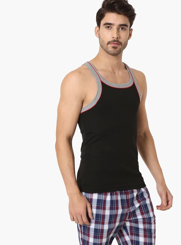 JOCKEY Contrast Strap Knitted Innerwear Vest